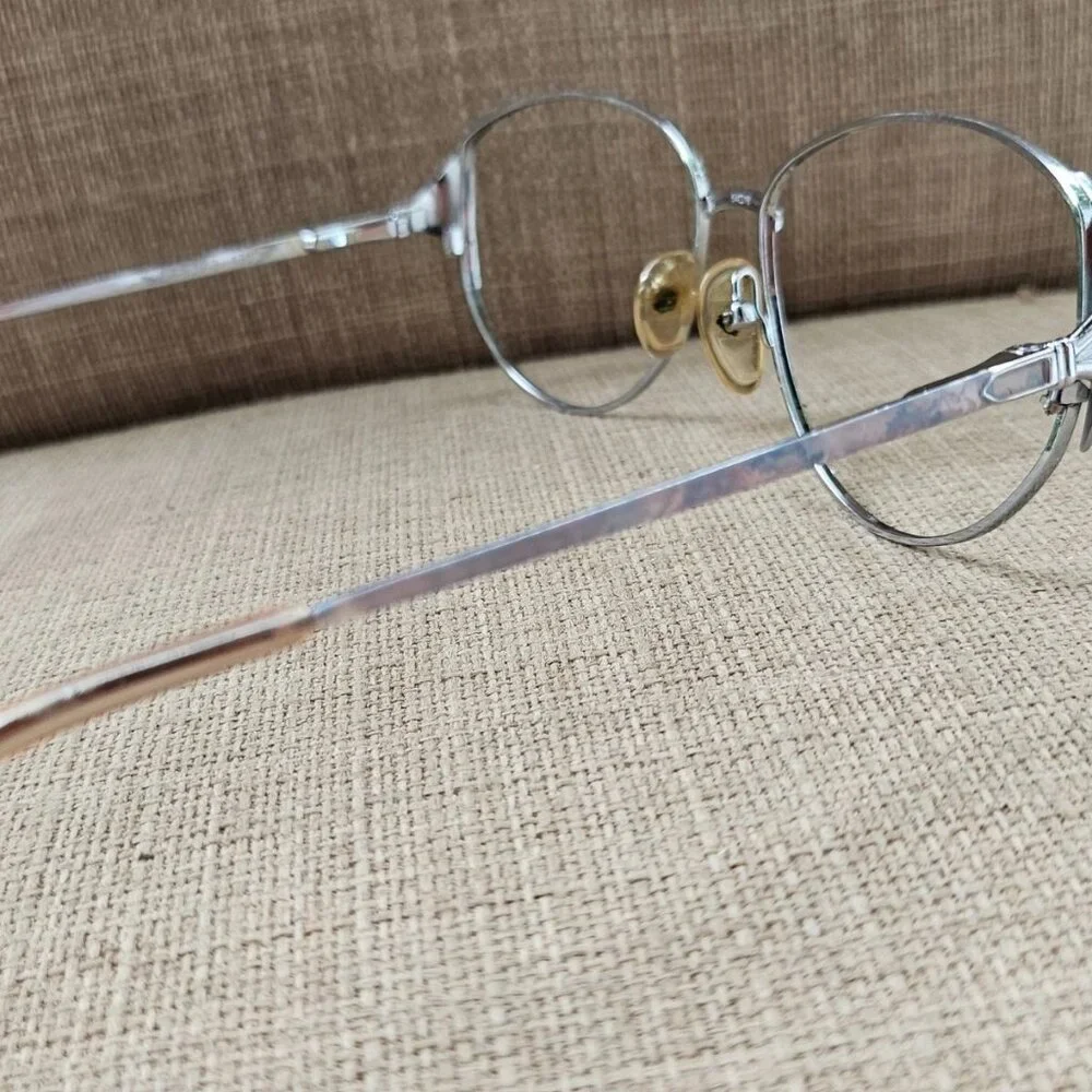 Vintage Elizabeth Arden Women Glasses Eyeglasses Frame Silver Tone EA639-3